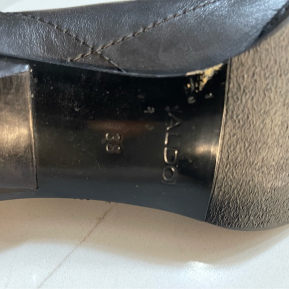 Leather Aldo pointed kitten heel shoes - Picture 10 of 10